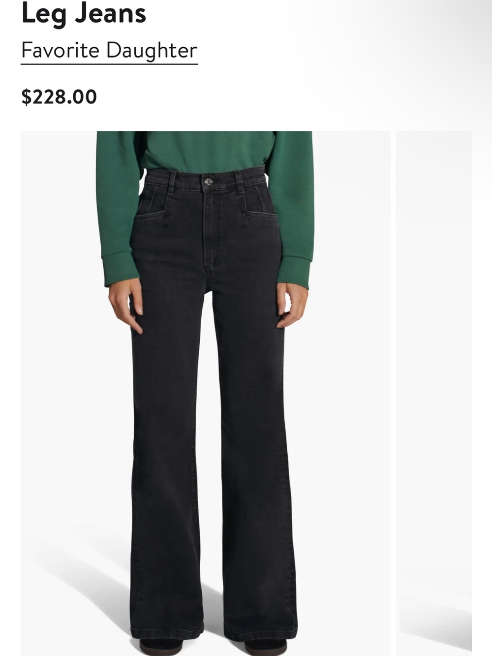 Favorite Daughter Black High-Rise Flared Jeans